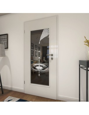 Lichtausschnitt Tropfen II Gelasert Auf Grauglas