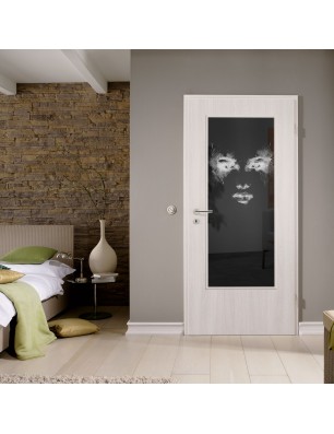 Lichtausschnitt Angel Eyes Gelasert Auf Grauglas