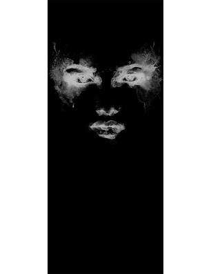 Lichtausschnitt Angel Eyes Gelasert Auf Grauglas