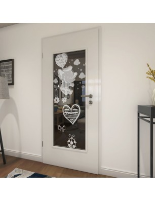 Lichtausschnitt Kid Elefant 2 Gelasert Auf Grauglas