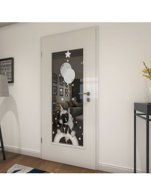 Lichtausschnitt Kid Pferd Gelasert Auf Grauglas