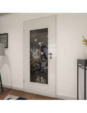 Lichtausschnitt Kid Happy Gelasert Auf Grauglas