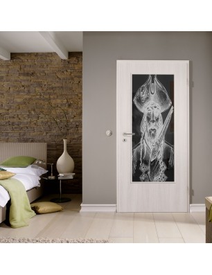 Lichtausschnitt Käpten Gelasert Auf Grauglas