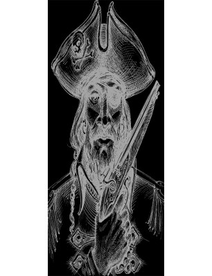 Lichtausschnitt Käpten Gelasert Auf Grauglas