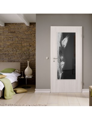 Lichtausschnitt Silhuette Gelasert Auf Grauglas