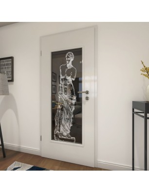 Lichtausschnitt Venus Gelasert Auf Grauglas