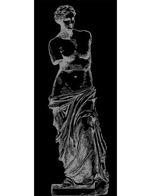 Lichtausschnitt Venus Gelasert Auf Grauglas