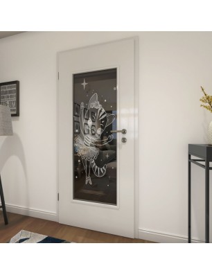 Lichtausschnitt Kid Ballerina Gelasert Auf Grauglas