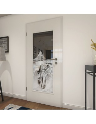 Lichtausschnitt Berg Gelasert Auf Grauglas