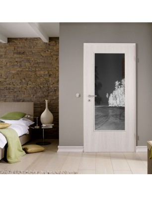 Lichtausschnitt Klippe Gelasert Auf Grauglas