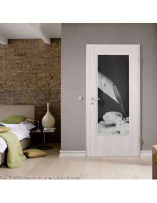 Lichtausschnitt Wellness  Gelasert Auf Grauglas