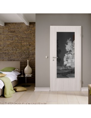 Lichtausschnitt Klippe II Gelasert Auf Grauglas