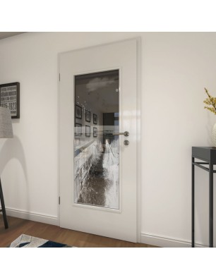 Lichtausschnitt Steg III Gelasert Auf Grauglas