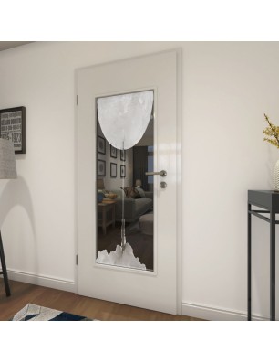 Lichtausschnitt Rakete Gelasert Auf Grauglas