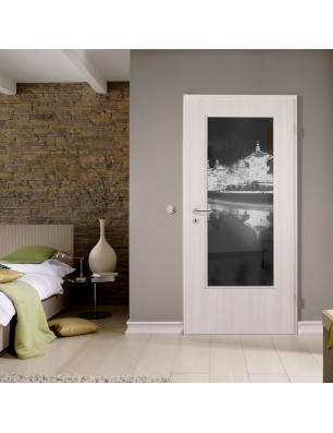 Lichtausschnitt Pagode Gelasert Auf Grauglas