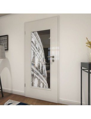 Lichtausschnitt Kolosseum Gelasert Auf Grauglas