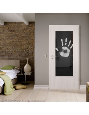 Lichtausschnitt Hand Gelasert Auf Grauglas