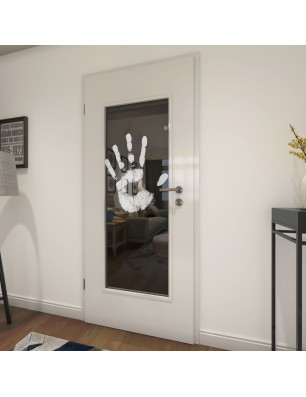 Lichtausschnitt Hand Gelasert Auf Grauglas