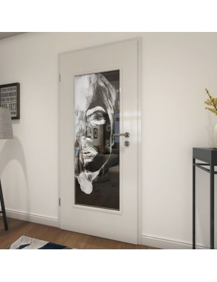 Lichtausschnitt Silhuette II Gelasert Auf Grauglas