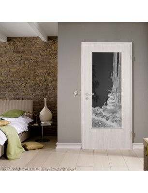 Lichtausschnitt Wellness 4 Gelasert Auf Grauglas