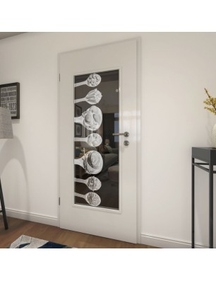 Lichtausschnitt Pasta Gelasert Auf Grauglas