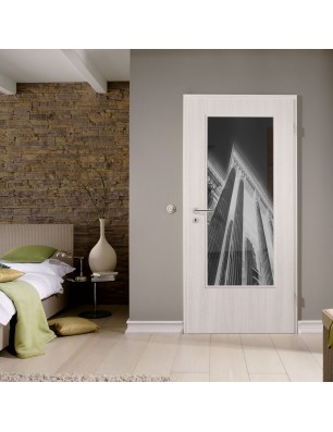 Lichtausschnitt Bank Gelasert Auf Grauglas