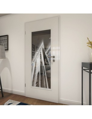 Lichtausschnitt Bank Gelasert Auf Grauglas