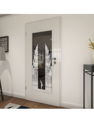 Lichtausschnitt Cross Gelasert Auf Grauglas