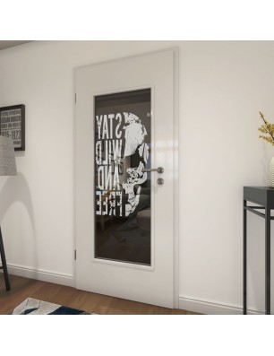 Lichtausschnitt Wild and Free Gelasert Auf Grauglas