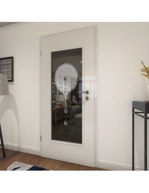 Lichtausschnitt Orange Gelasert Auf Grauglas