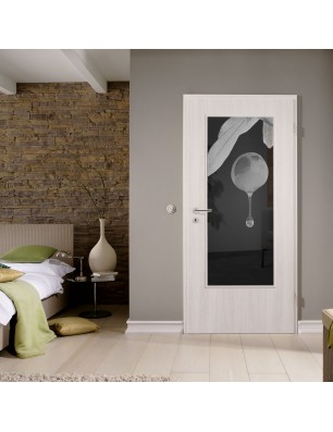 Lichtausschnitt Olive Gelasert Auf Grauglas