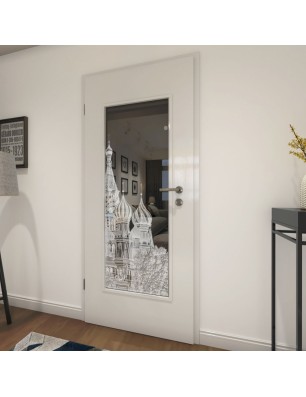 Lichtausschnitt Moskau Gelasert Auf Grauglas