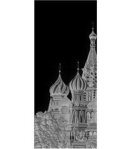 Lichtausschnitt Moskau Gelasert Auf Grauglas