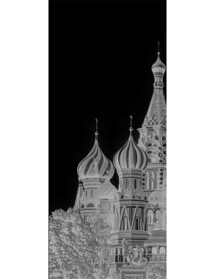 Lichtausschnitt Moskau Gelasert Auf Grauglas