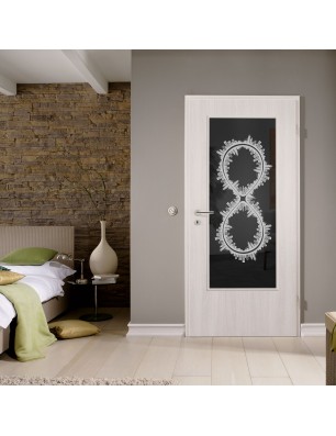 Lichtausschnitt Forever Gelasert Auf Grauglas