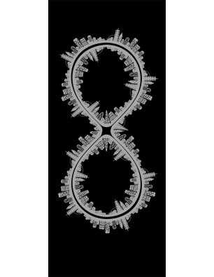 Lichtausschnitt Forever Gelasert Auf Grauglas