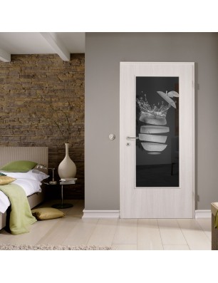 Lichtausschnitt Fruits 3 Gelasert Auf Grauglas