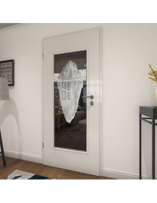 Lichtausschnitt Eisberg Gelasert Auf Grauglas