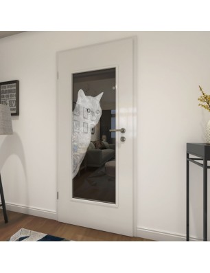 Lichtausschnitt Cats Gelasert Auf Grauglas