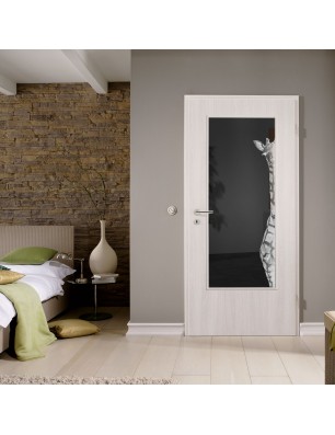 Lichtausschnitt Giraffe Gelasert Auf Grauglas