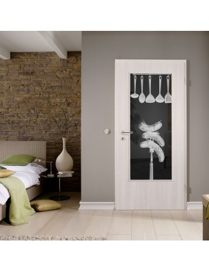 Lichtausschnitt Kitchen Gelasert Auf Grauglas