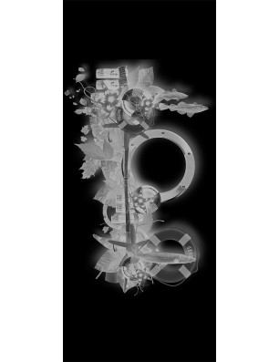 Lichtausschnitt Meer Gelasert Auf Grauglas