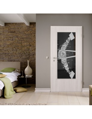 Lichtausschnitt Sushi Gelasert Auf Grauglas