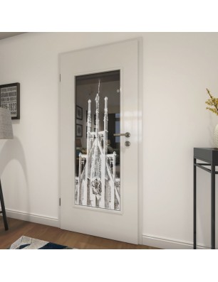 Lichtausschnitt München Gelasert Auf Grauglas