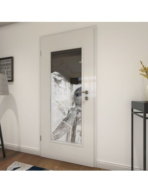 Lichtausschnitt Dreaming Kitty Gelasert Auf Grauglas