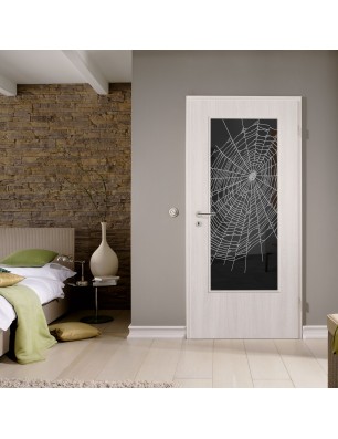 Lichtausschnitt Netz Gelasert Auf Grauglas