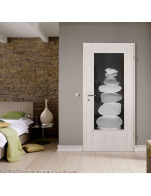 Lichtausschnitt Wellness 2 Gelasert Auf Grauglas