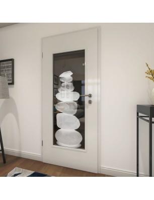 Lichtausschnitt Wellness 2 Gelasert Auf Grauglas