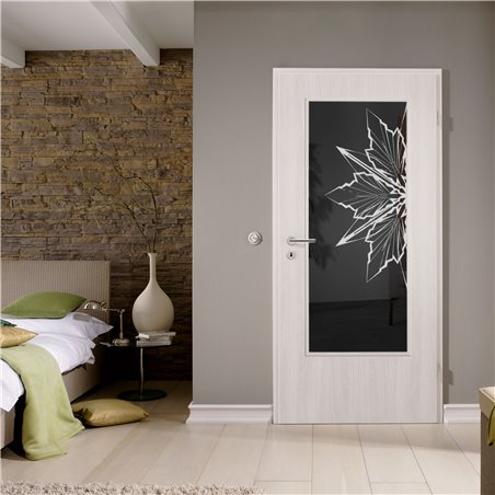 Lichtausschnitt Eis Gelasert Auf Grauglas