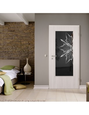 Lichtausschnitt Eis Gelasert Auf Grauglas